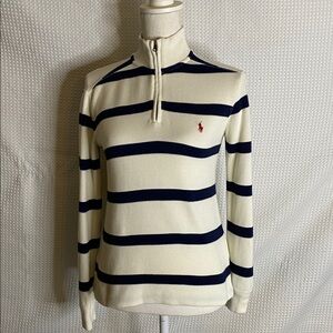Polo Ralph Lauren Quarter-zip knit sweater cotton size medium